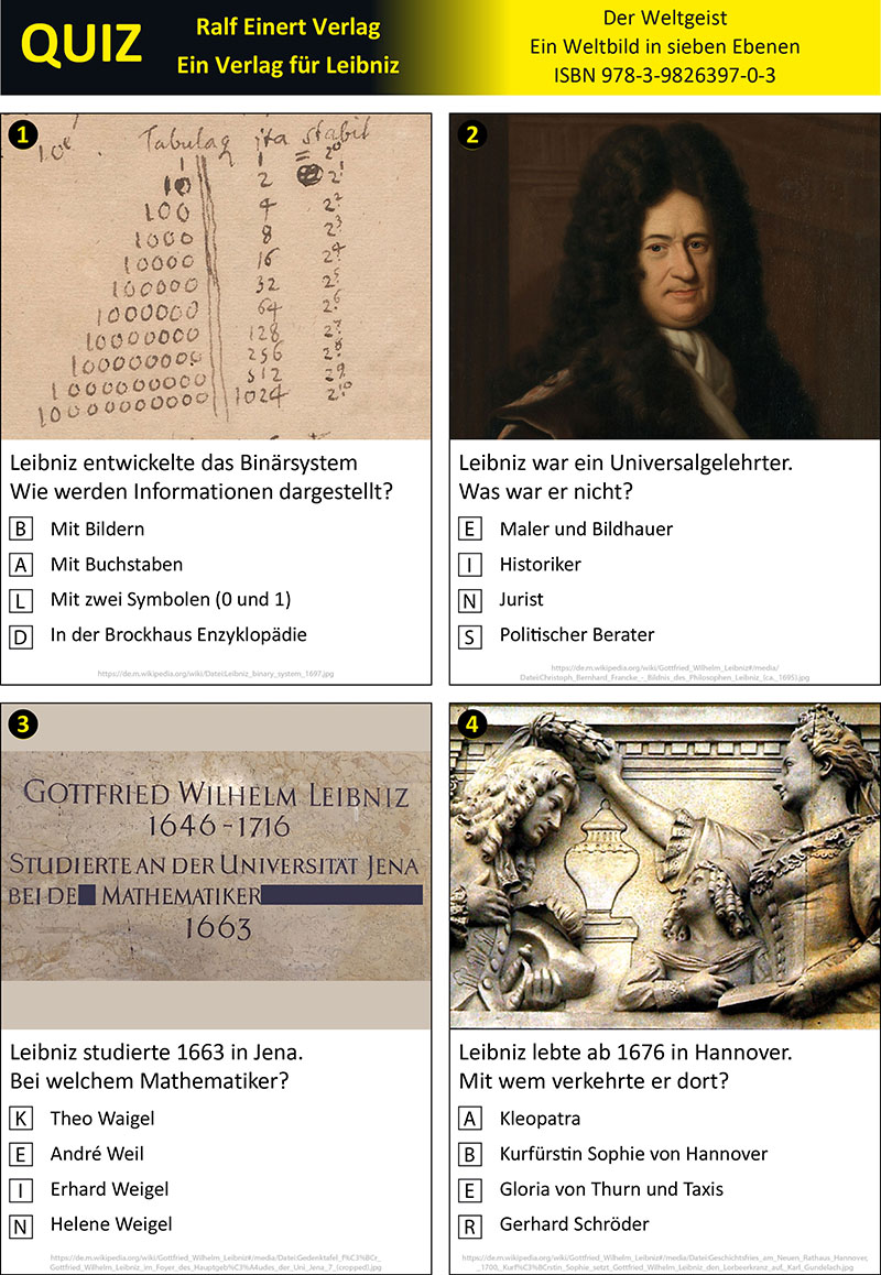Ratespiel für Leibniz Seite 1